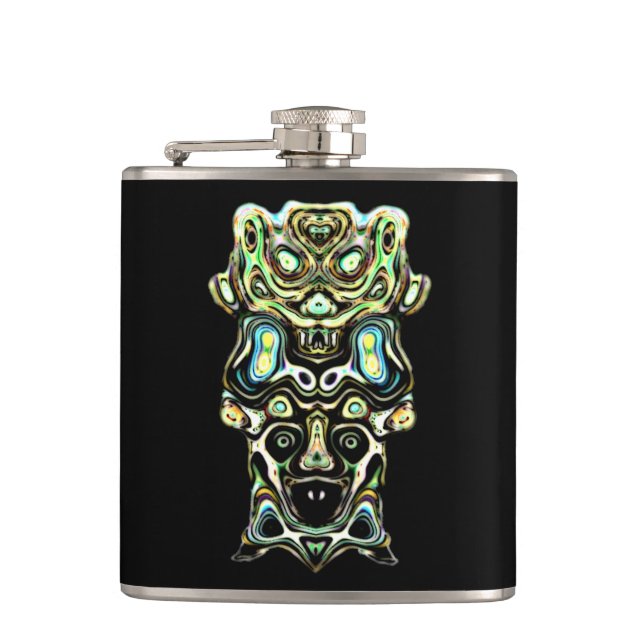 Monster Totem 5 Hip Flask (Front)