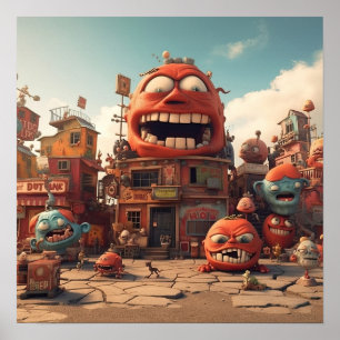 Monster town poster