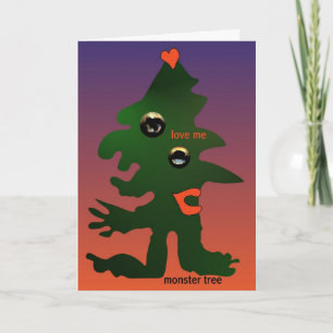Monster tree by Anjo Lafin Holiday Card