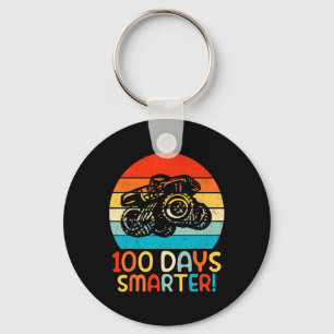 Monster Truck 100 Days Of School Kindergarten Smar Keychain