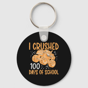Monster Truck 100 Days School 100th Day Boys Kids  Keychain