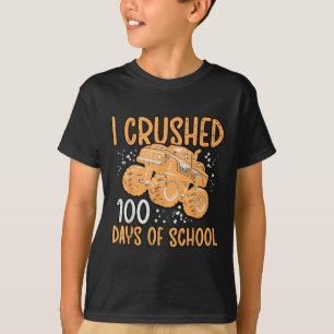 Monster Truck 100 Days School 100th Day Boys Kids T-Shirt