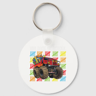 Monster Truck 100th Day Of School Boys Kids Keychain