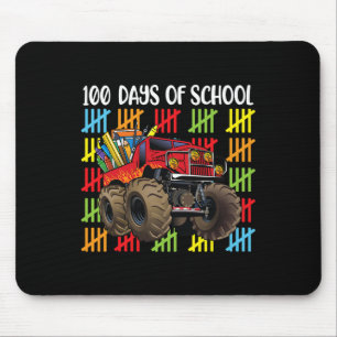 Monster Truck 100th Day Of School Boys Kids Mouse Pad