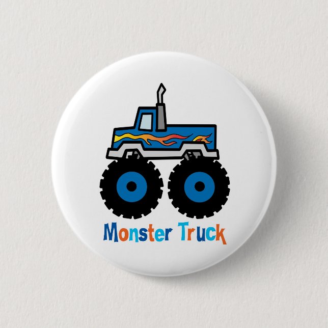 Monster Truck 2 Inch Round Button (Front)
