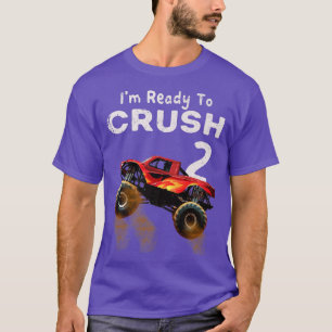 Monster Truck 2nd Birthday Gift Boys I'm Ready to T-Shirt