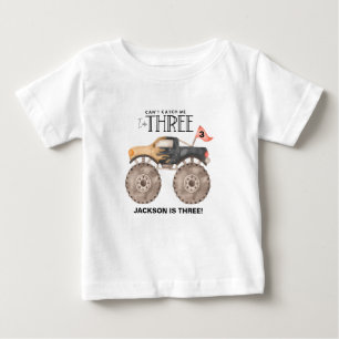 Monster truck 3rd birthday Can't Catch Me Baby T-Shirt