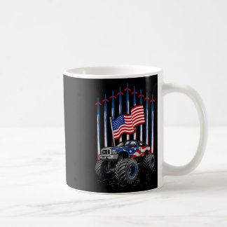 Monster Truck 4th Of July Us America Flag Patrioti Coffee Mug