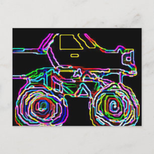 MONSTER TRUCK 4X4 POSTCARD