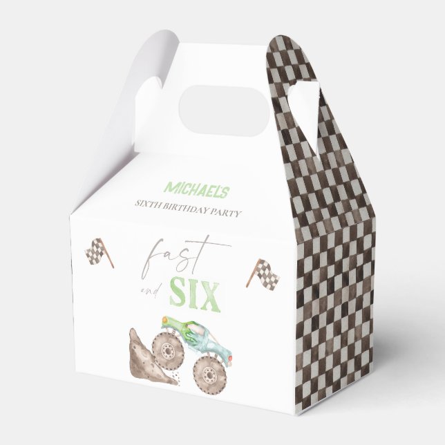 Monster Truck 6th Birthday Gable Box (Front Side)