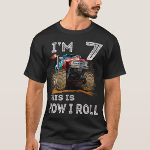 Monster Truck 7th Birthday Gifts I'm 7 This Is How T-Shirt