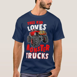 Monster Truck Apparel Boys Toddler Kids Men Monste T-Shirt