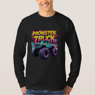Monster Truck Are My Jam Colourful Graffiti Toddle T-Shirt