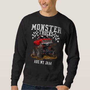 Monster Truck Are My Jam For Youth & Adults Vinta Sweatshirt