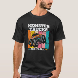 Monster Truck Are My Jam Retro Vintage T-Shirt