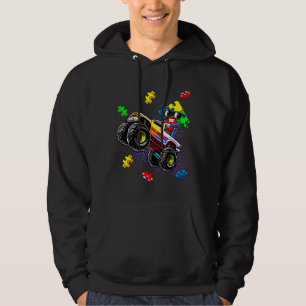 Monster Truck Autism Awareness Puzzle Piece For Bo Hoodie