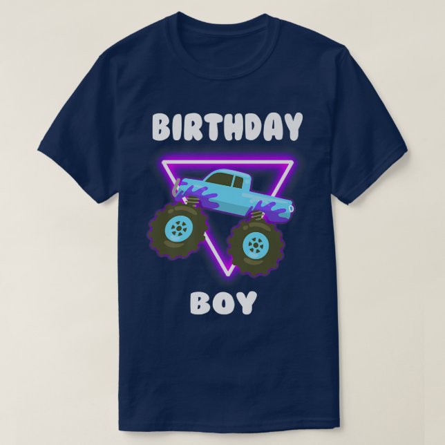 Monster Truck Birthday Boy  T-Shirt (Design Front)