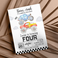 Monster Truck Birthday Invitation