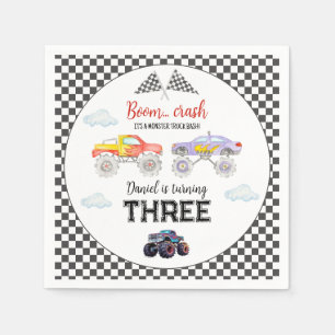 Monster Truck Birthday Monster Truck Napkin
