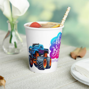 Monster Truck Birthday Paper Cups