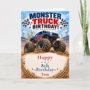 Monster Truck Birthday Party Card