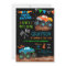 Monster Truck Birthday Party Invitations for boy 