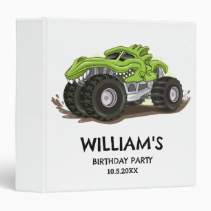 Monster Truck Birthday Party Minimal Boys Birthday Binder