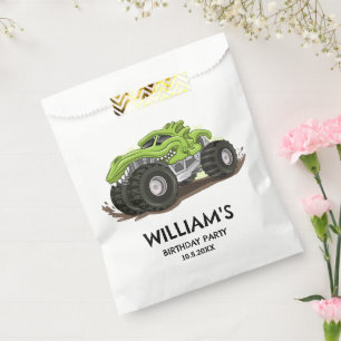 Monster Truck Birthday Party Minimal Boys Birthday Favour Bag
