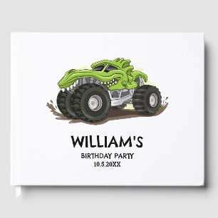 Monster Truck Birthday Party Minimal Boys Birthday Guest Book