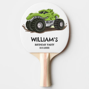 Monster Truck Birthday Party Minimal Boys Birthday Ping Pong Paddle