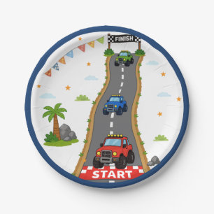 Monster Truck Birthday Party Paper Plate
