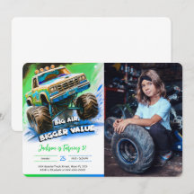Monster Truck Birthday Photo