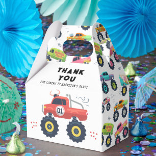 Monster Truck Birthday Thank You Kids Party Favor Box
