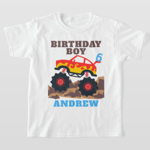 Monster Truck Boy Birthday Party T-Shirt
