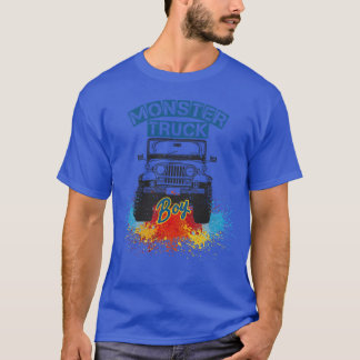 Monster Truck Boy Kids Retro Vintage Monster Truck T-Shirt