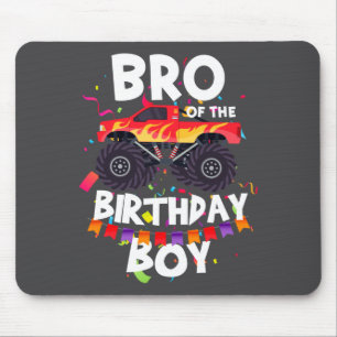 Monster Truck Bro Of The Birthday Boy Funny Boys K Mouse Pad