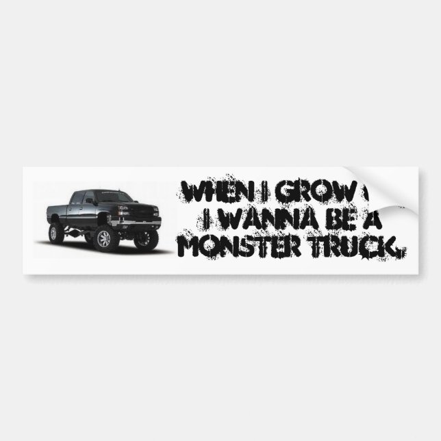 monster truck bumper sticker (Front)