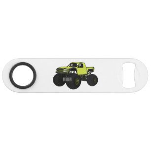 Monster truck cartoon illustration bar key