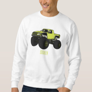 Monster truck cartoon illustration sweatshirt