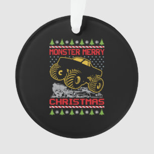 Monster Truck Christmas Ornament
