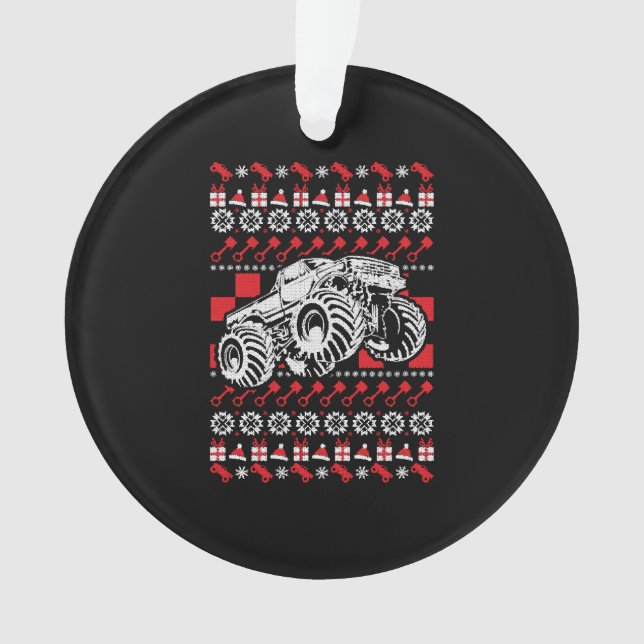 Monster Truck Christmas Ornament (Front)
