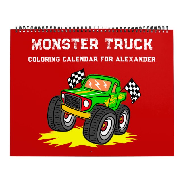 Monster Truck Colouring Calendar (Cover)