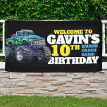 Monster Truck Cool Blue 10th Birthday Custom Vinyl Banner<br><div class="desc">Make your child’s 10th birthday unforgettable with this Monster Truck Cool Blue Custom Vinyl Banner! Featuring bold, vibrant blue tones and an exciting monster truck design, this banner sets the perfect tone for a fun and adventurous party. The custom text allows you to add your child’s name and age, making...</div>