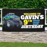 Monster Truck Cool Blue 9th Birthday Custom Vinyl Banner<br><div class="desc">Make your child’s 9th birthday unforgettable with this Monster Truck Cool Blue Custom Vinyl Banner. Designed with bold blue tones and a dynamic monster truck graphic, this banner instantly sets the tone for a thrilling birthday celebration. Perfect for indoor or outdoor use, it adds a high-energy, personalized touch to your...</div>