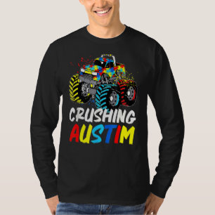 Monster Truck Crushing Austim Autism Awareness T-Shirt