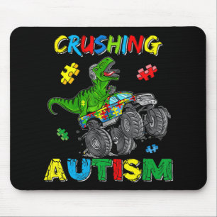 Monster Truck Crushing Austim  Autism Awareness TR Mouse Pad