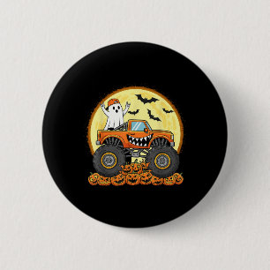 Monster Truck Cute Boo Pumpkin Funny Halloween Kid 2 Inch Round Button