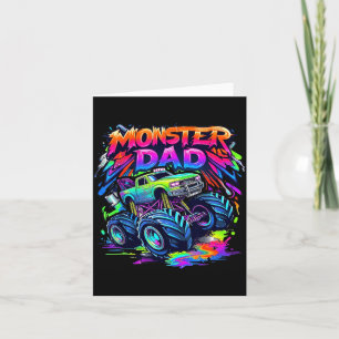 Monster Truck Dad Family Matching Monster Truck Card