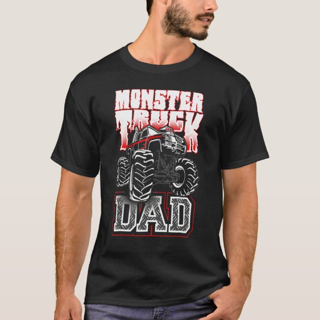 Monster Truck Dad In Red T-Shirt (Front)