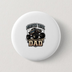 Monster Truck Dad Vintage Vector Shirt Design_1 2 Inch Round Button